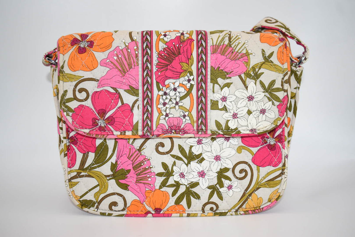Vera Bradley Rachel Convertible Crossbody Shoulder Bag in "Tea Garden" Pattern
