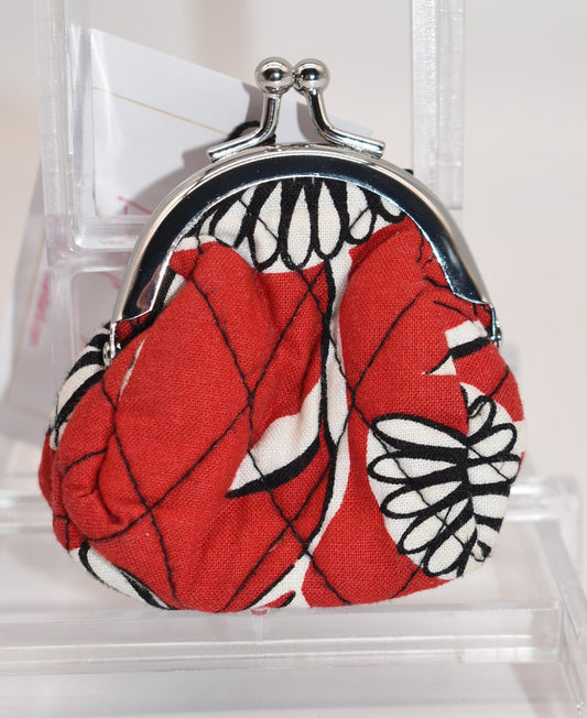 Vera Bradley Mini Kisslock Coin Purse in "Deco Daisy" Pattern