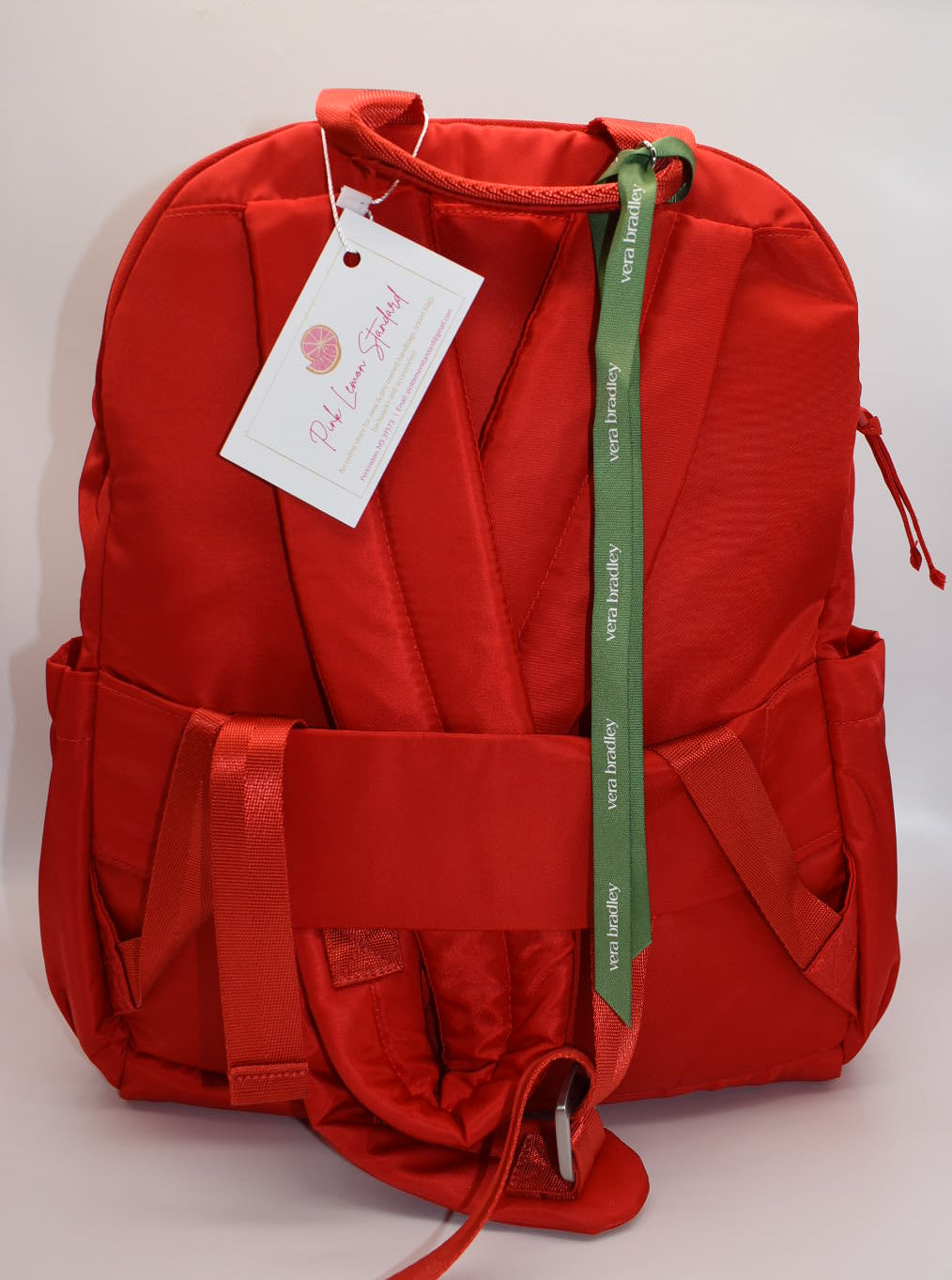 Vera Bradley Large Bancroft Backpack in Goji Berry Red