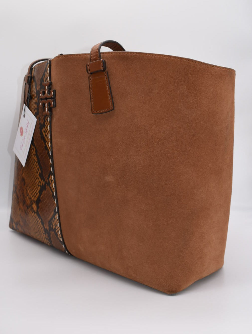 Tory Burch (136091) Emerson Small Tempranillo Saffiano Leather Tote Handbag  - Walmart.com