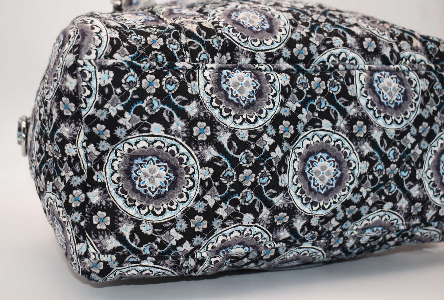 Vera Bradley Iconic 100 Handbag in "Charcoal Medallion" Pattern