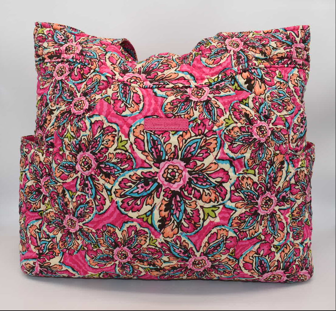 Vera Bradley Large Glenna Tote Bag in "Sunburst Floral" Pattern