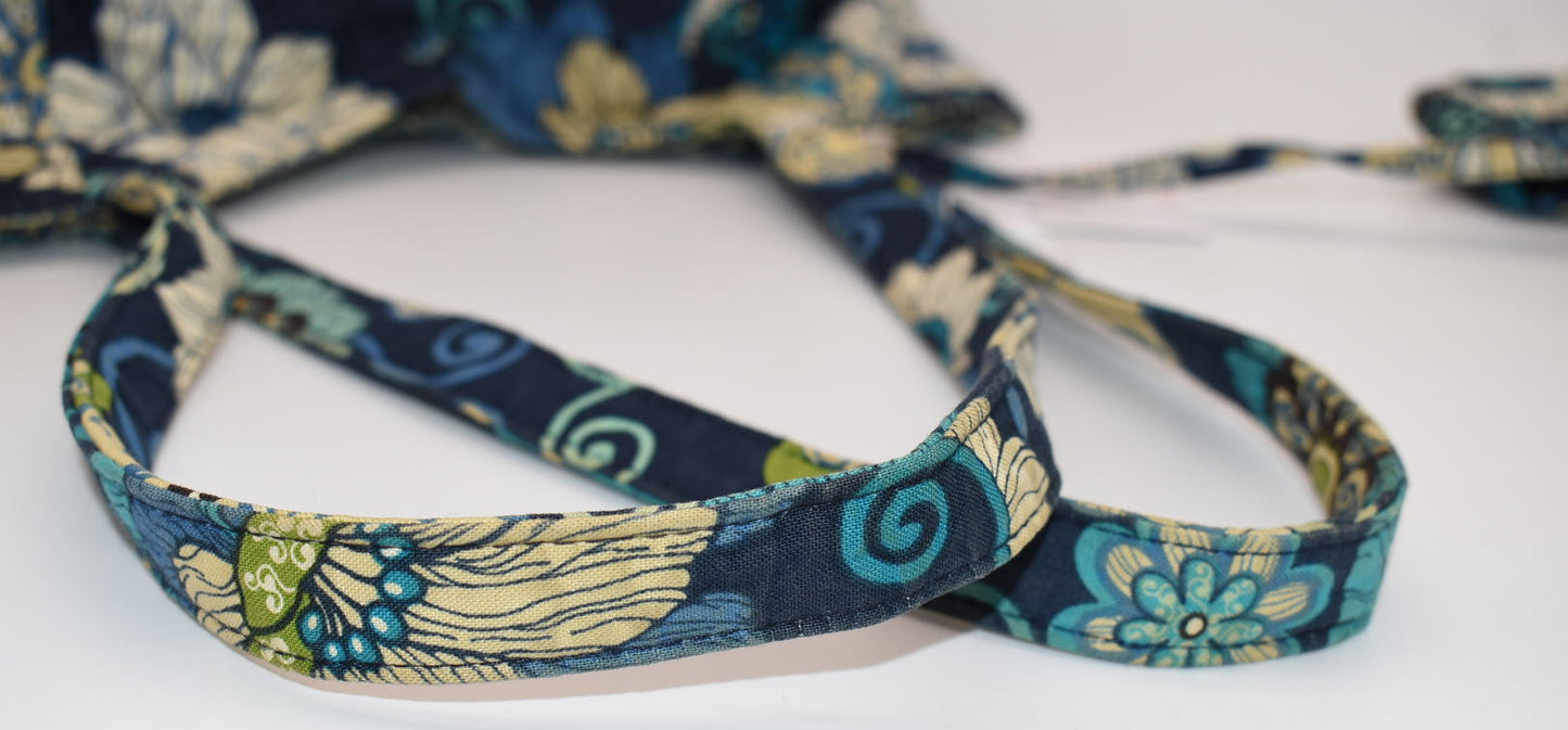 Vera Bradley Large Curvy Tote Bag & Cell Phone Case in "Mod Floral Blue" Pattern