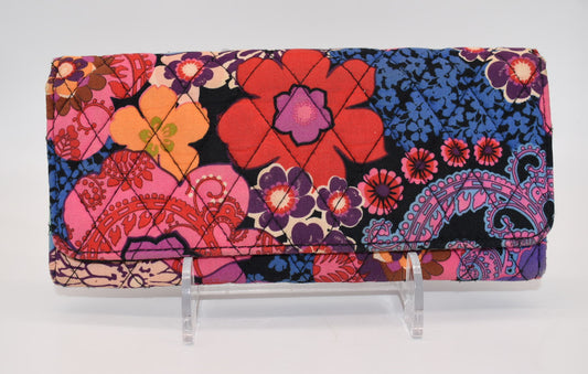 Vera Bradley Trifold Wallet in "Floral Fiesta" Pattern