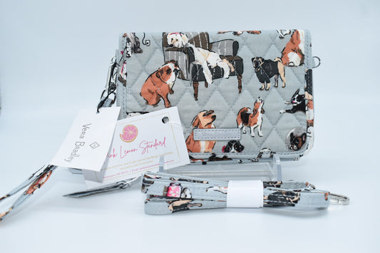 Vera Bradley RFID 3-in-One Crossbody Bag in "Dog Show" Pattern