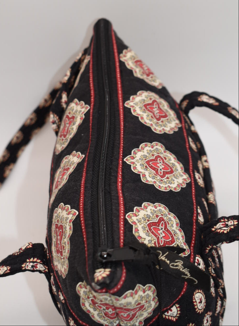 Vera Bradley Little Betsy Shoulder Bag in "Classic Black" Pattern