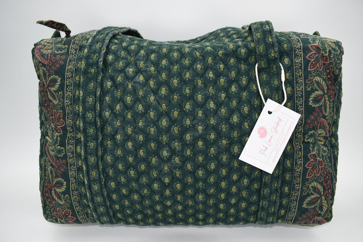 Vintage Vera Bradley Medium Duffel Bag in Classic Green-1998 Pattern