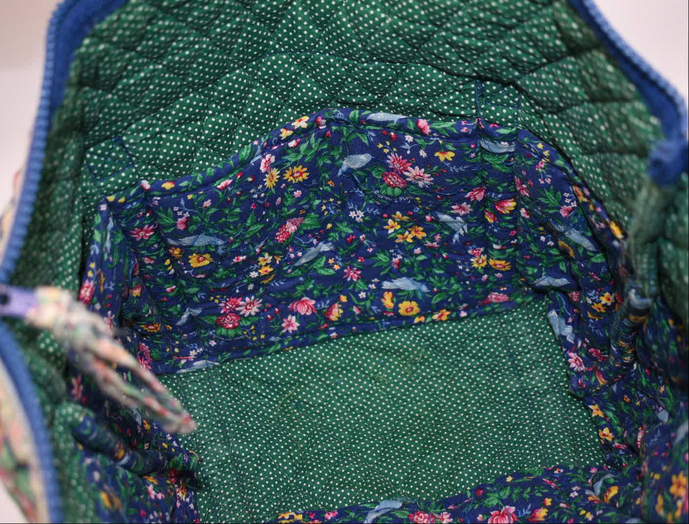 Vintage Vera Bradley Paddy Tote Bag in "Bluebird-1998" Pattern