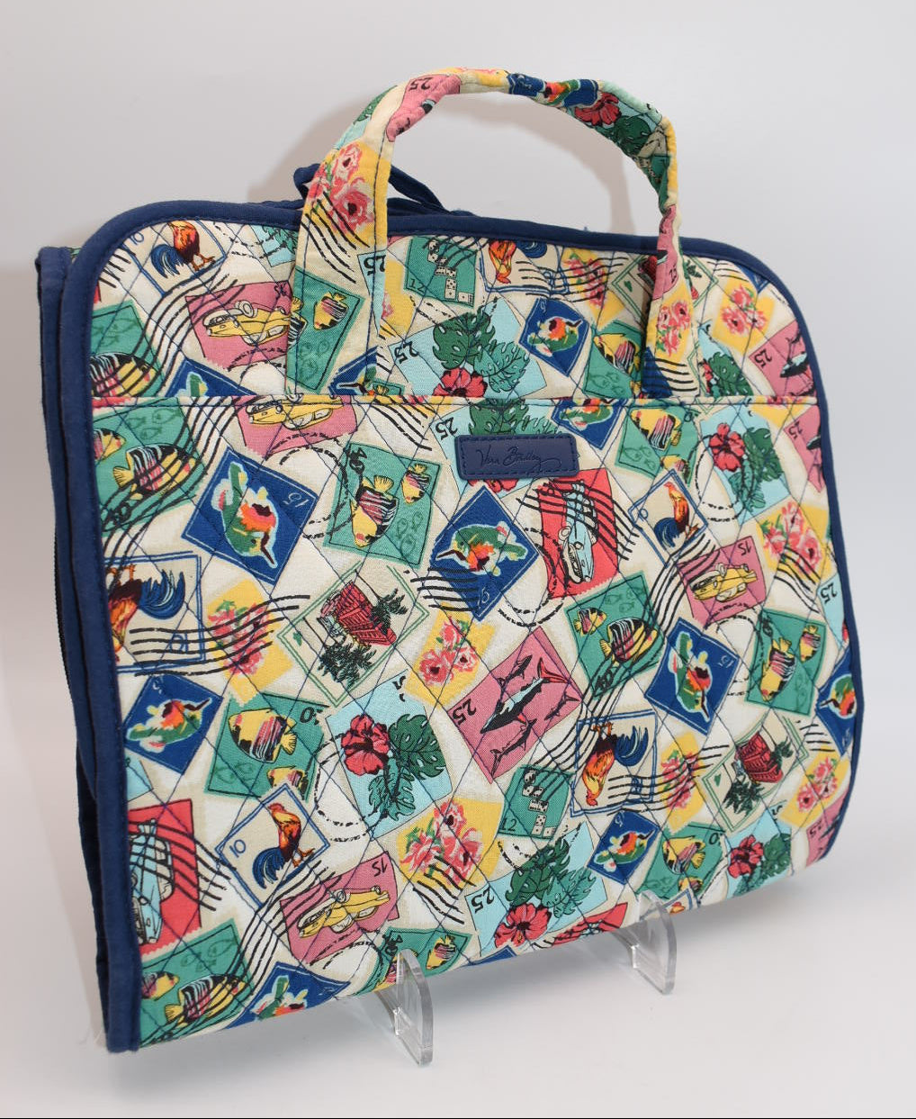 Vera Bradley Hanging Travel Organizer in "Cuban Stamps" Pattern