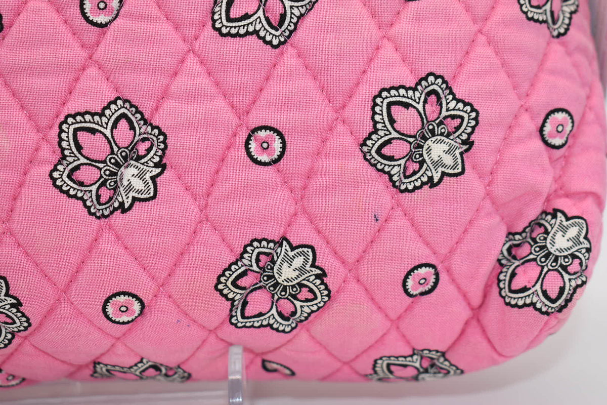 Vera Bradley XL Cosmetic Bag in "Pink Bandana" Pattern