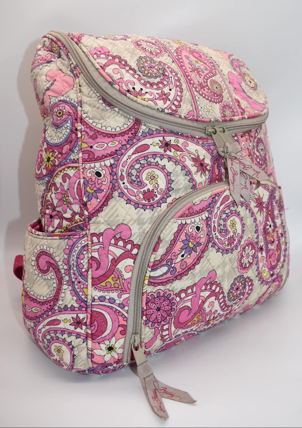 Vera Bradley Double Zip Backpack in "Paisley Meets Plaid" Pattern