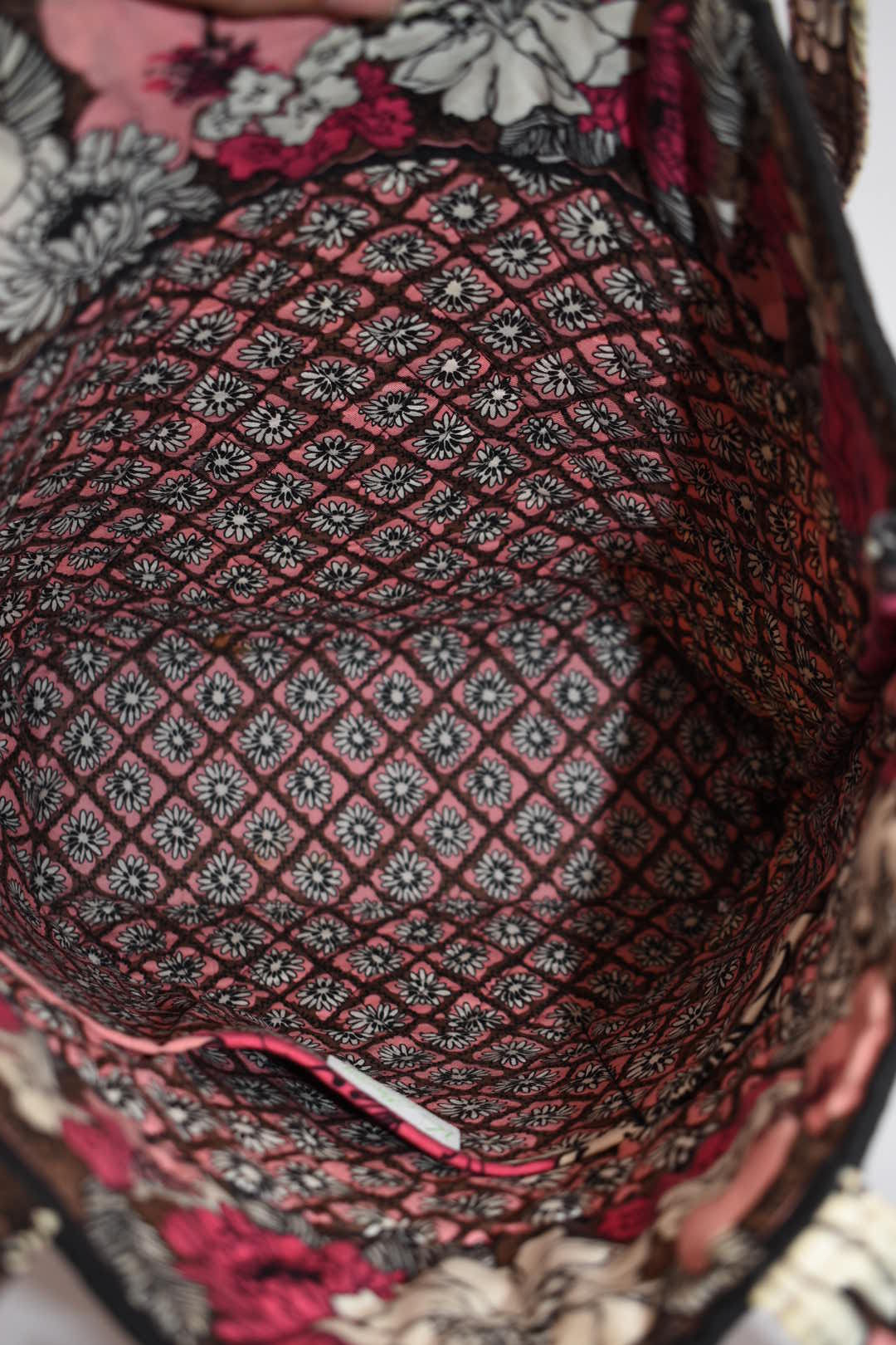 Vera Bradley Everyday Tote Bag in "Mocha Rouge" Pattern