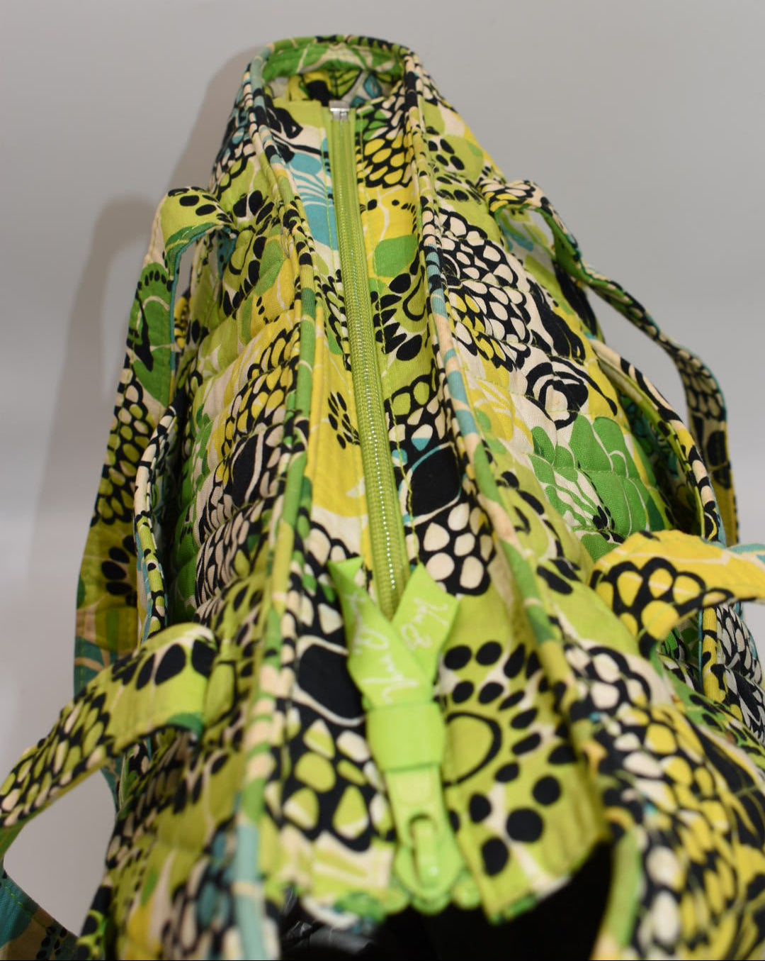 Vera Bradley "Go Around" Large Tote Bag in "Lime's Up" Pattern