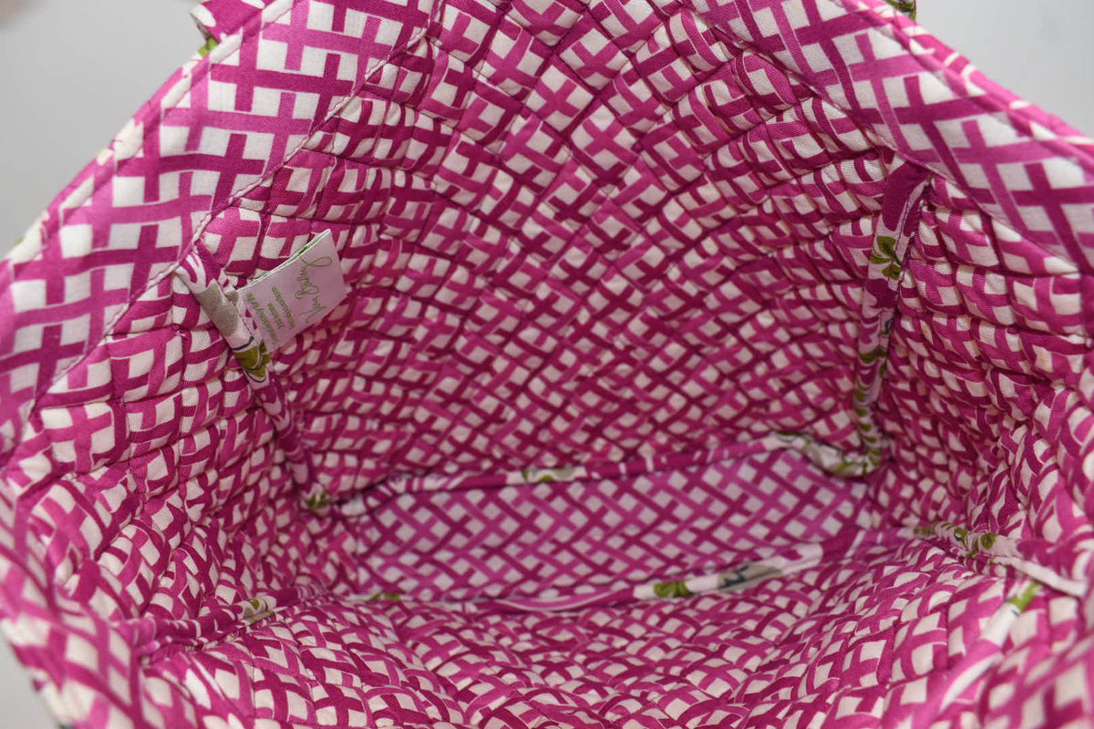 Vera Bradley Quilted Cotton Tote Bag in "Julep Tulip" Pattern