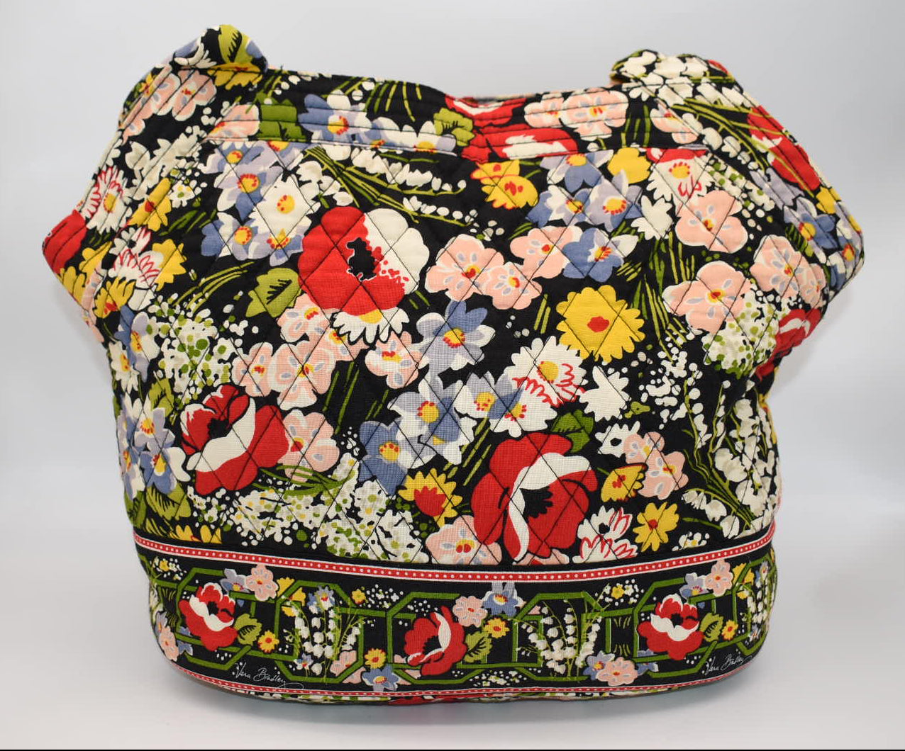 Vera Bradley Large Angled Tote Bag in "Poppy Fields" Pattern