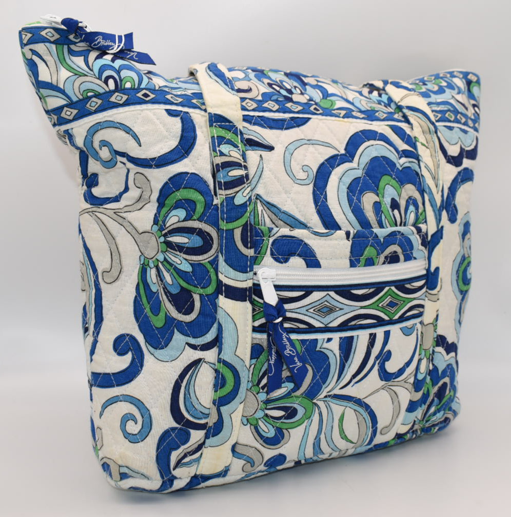 Vera Bradley Villager Tote Bag in "Mediterranean White" Pattern