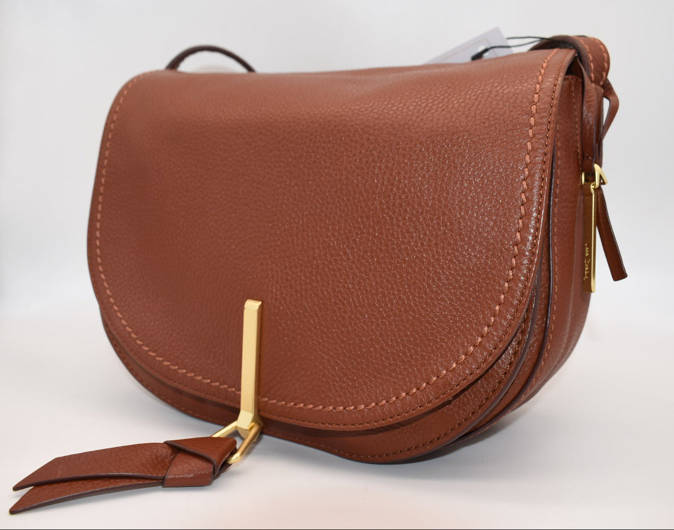 Vera Bradley Carson Leather Saddle Crossbody Bag in "Acorn"