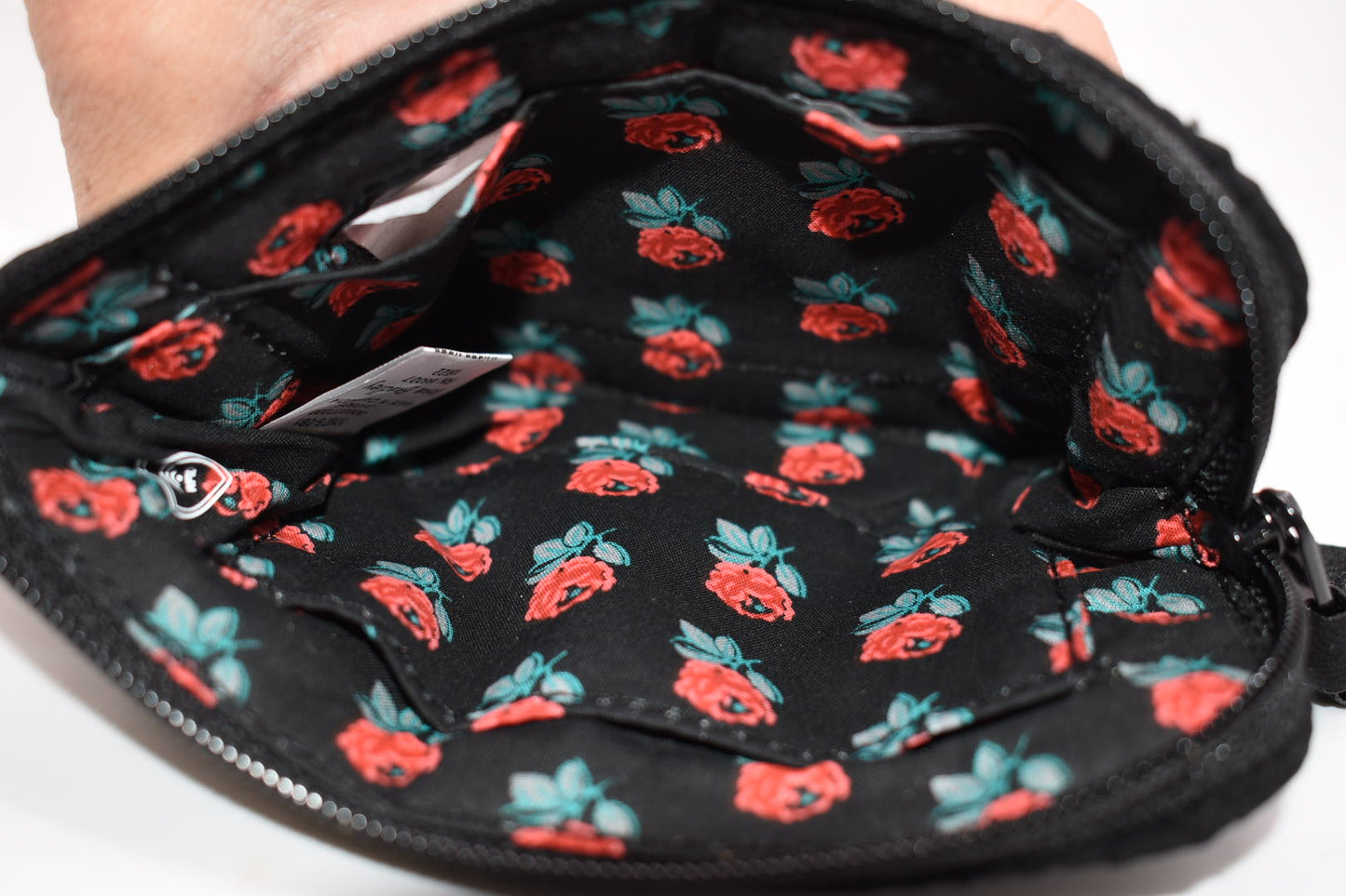 Vera Bradley Microfiber RFID Zip-Top ID Case in "Classic Black"