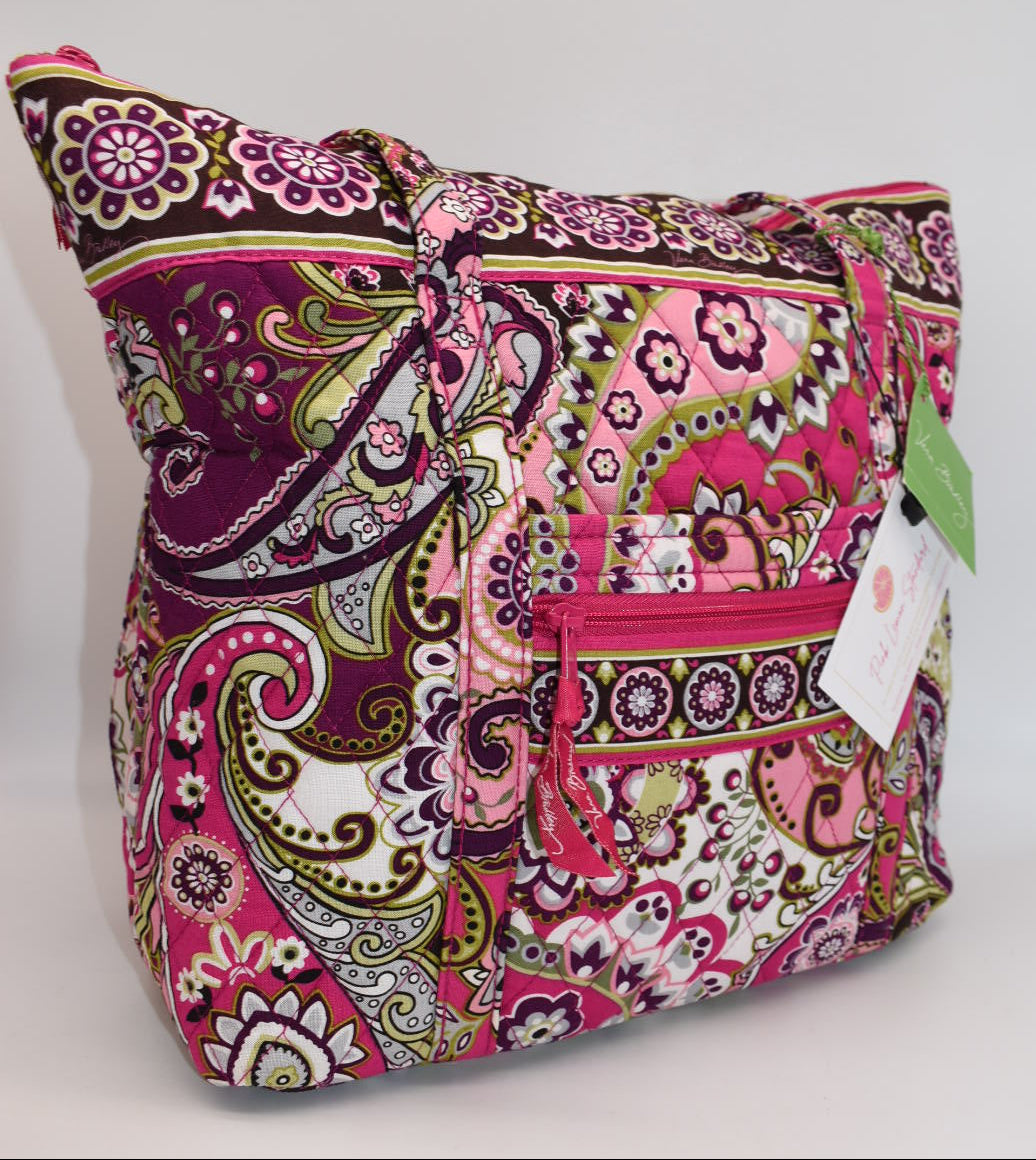 Vera Bradley Villager Tote Bag in "Very Berry Paisley" Pattern