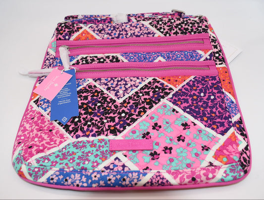 Vera Bradley Iconic Triple Zip Hipster Crossbody Bag in "Modern Medley" Pattern