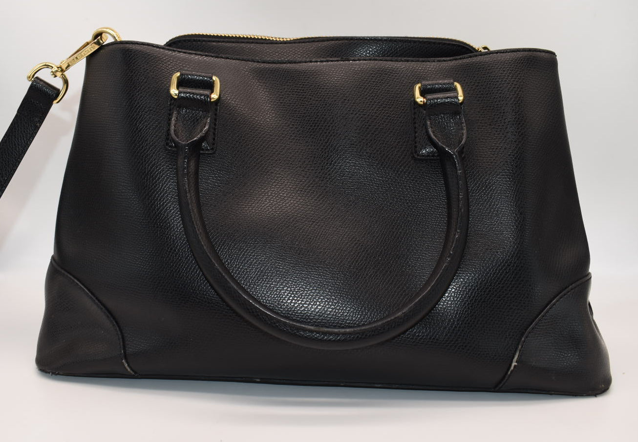 Vera Bradley Large Emma Satchel Bag in Black