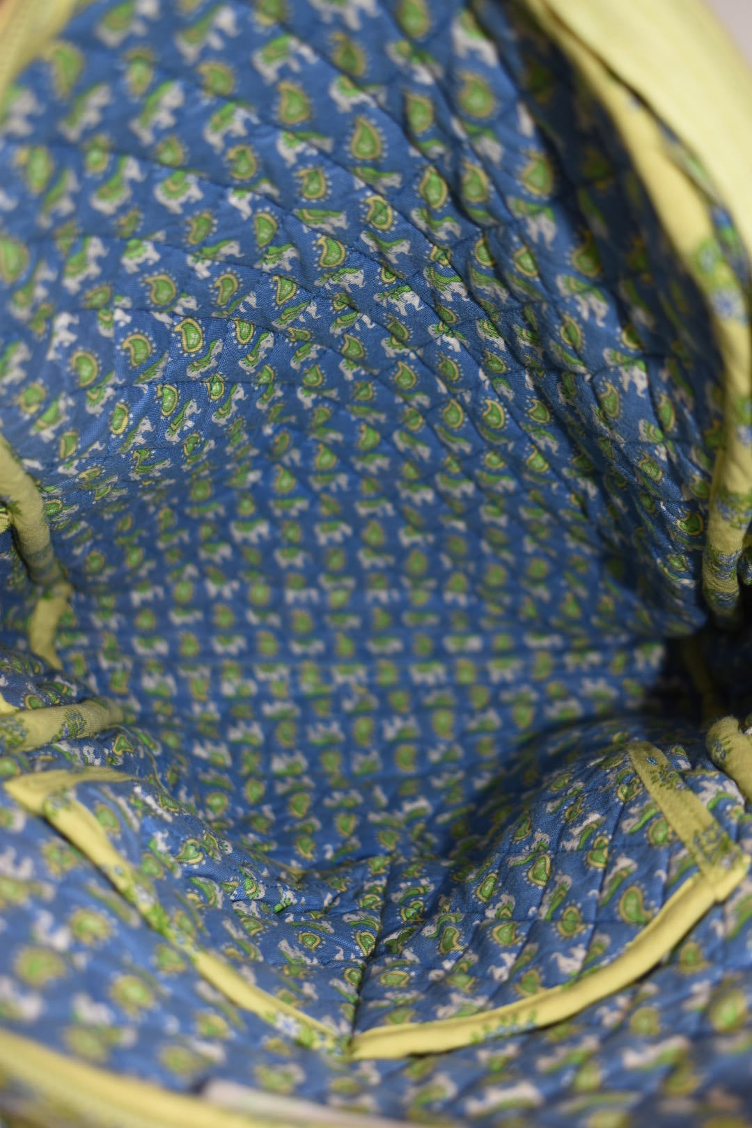 Vera Bradley Small Quilted Cotton Backpack in "Citrus Elephant" Pattern
