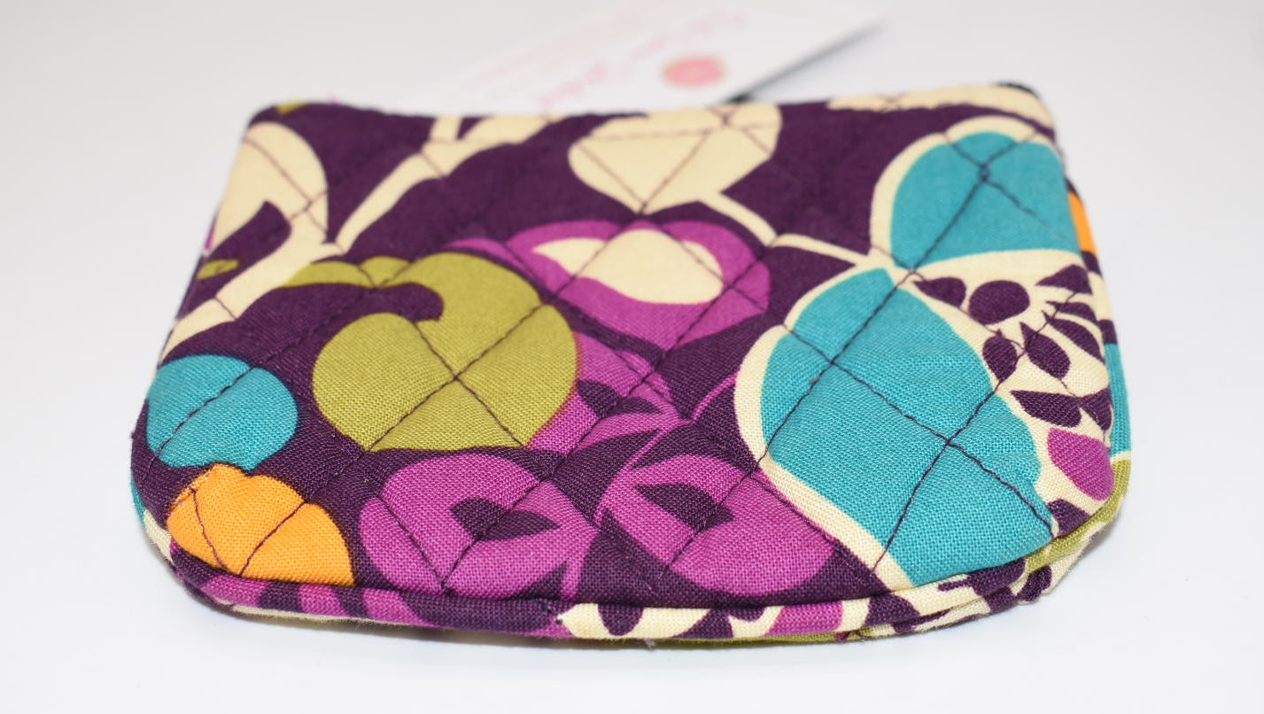 Vera Bradley Zip Coin Pouch in "Plum Crazy" Pattern