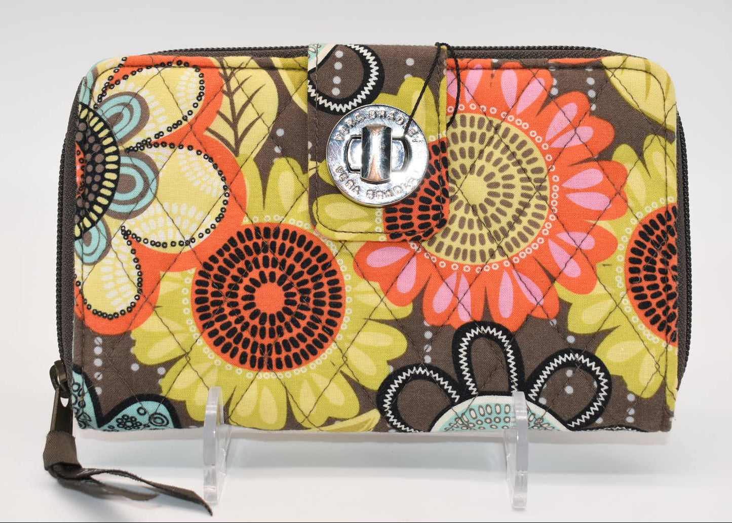 Vera Bradley Turnlock Wallet in "Flower Shower" Pattern