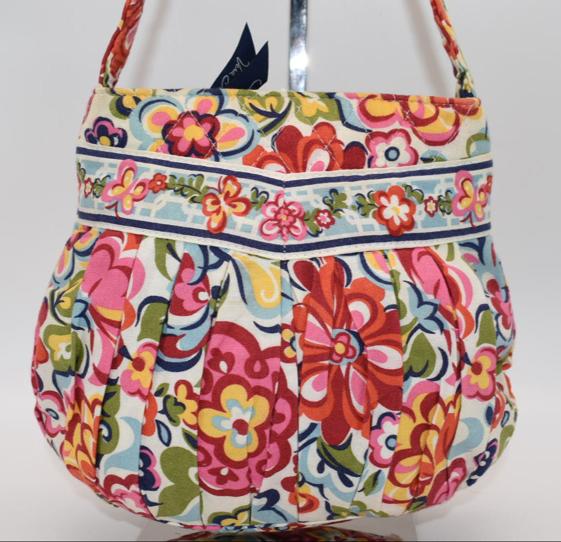 Vera Bradley Hannah Small Pleated Bag in "Hope Garden" Pattern