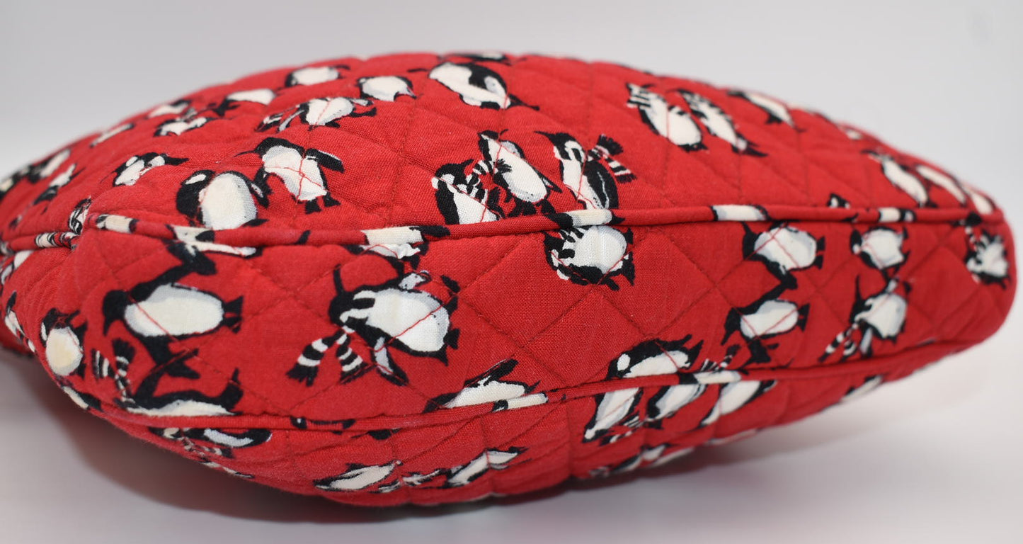 Vera Bradley Triple Zip Hipster Crossbody Bag in "Playful Penguins" Pattern