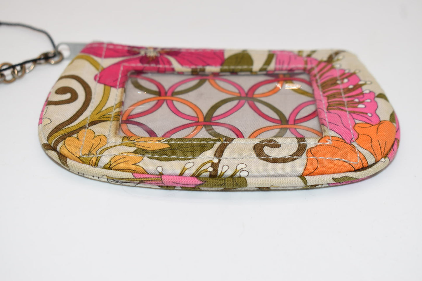 Vera Bradley Clip Zip ID Case in "Tea Garden" Pattern