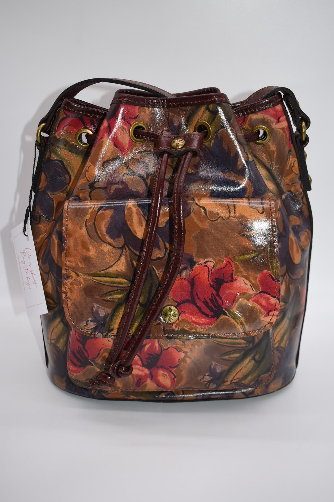 Patricia Nash Sienna Sunset Drawstring Bucket Bag