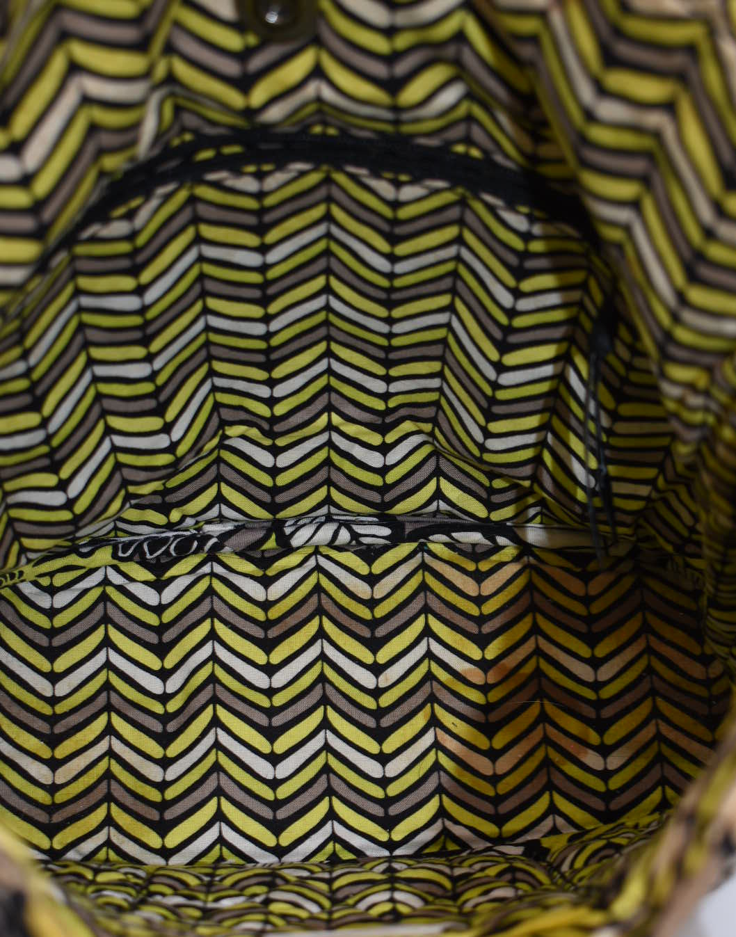 Vera Bradley Bucket Tote Bag in "Citron" Pattern