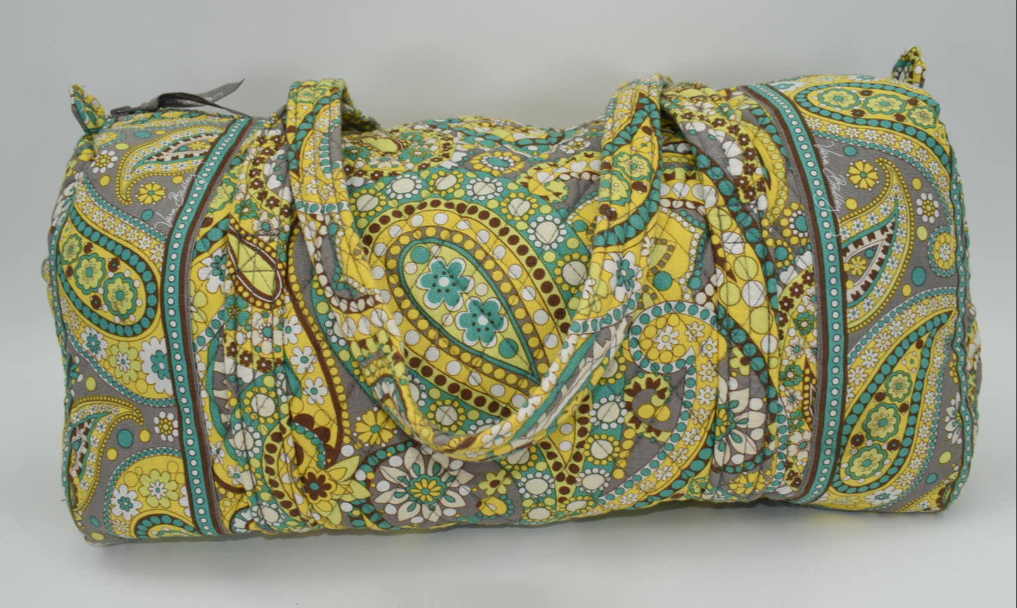Vera Bradley Medium Duffel Bag in "Lemon Parfait" Pattern