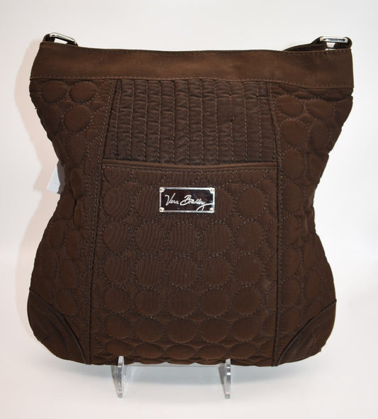 Vera Bradley Microfiber Slim Crossbody Bag in Espresso