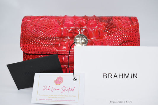 Brahmin Polina Crossbody Bag in Red Flare Melbourne