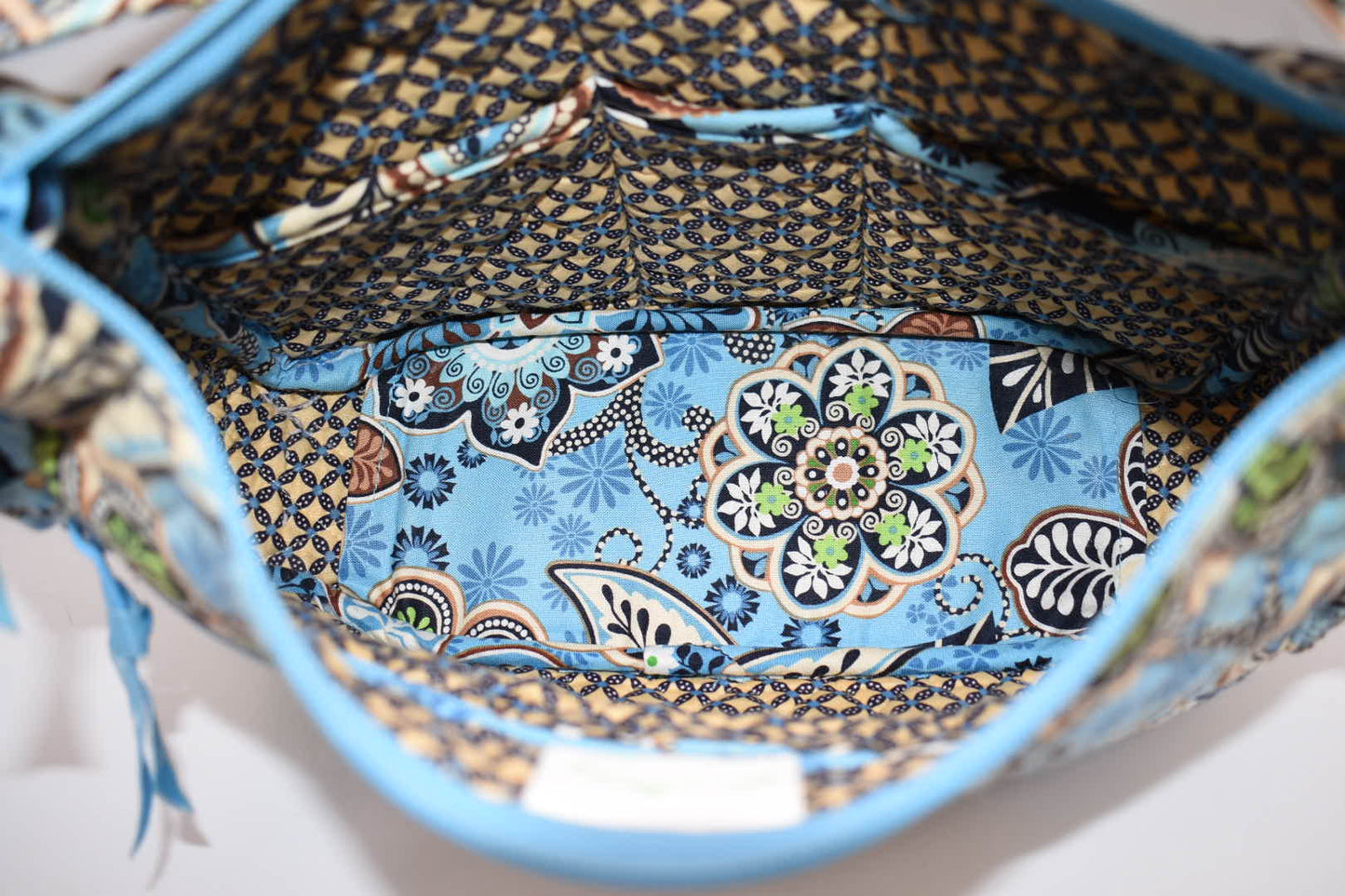 Vera Bradley On-the-Go Convertible  Shoulder Bag in "Bali Blue" Pattern