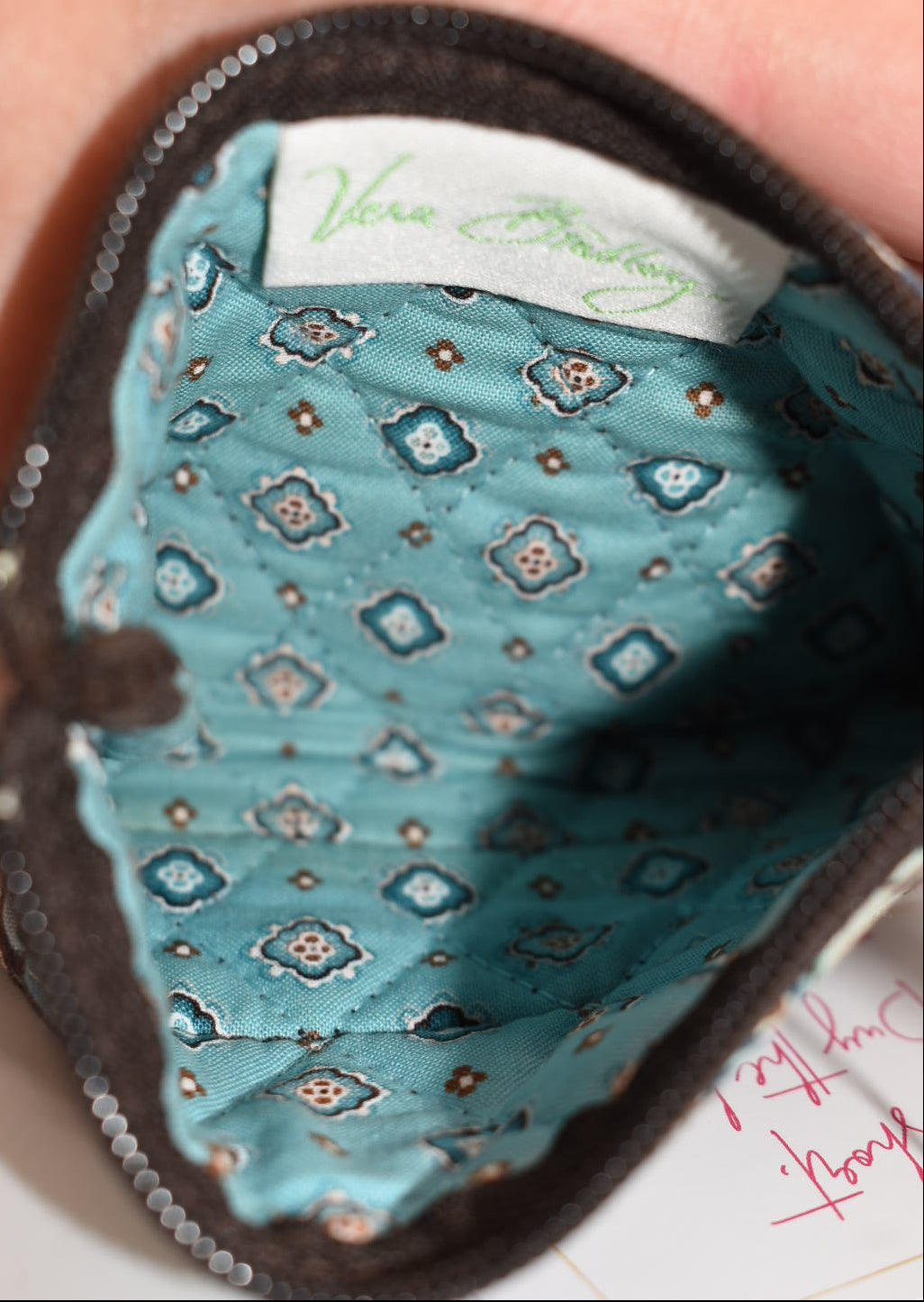 Vera Bradley Zip Coin Wallet in "Java Blue" Pattern