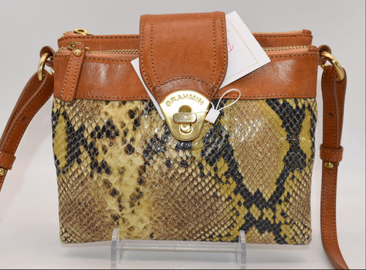 Brahmin Mojito Crossbody Bag in Embossed Python Leather