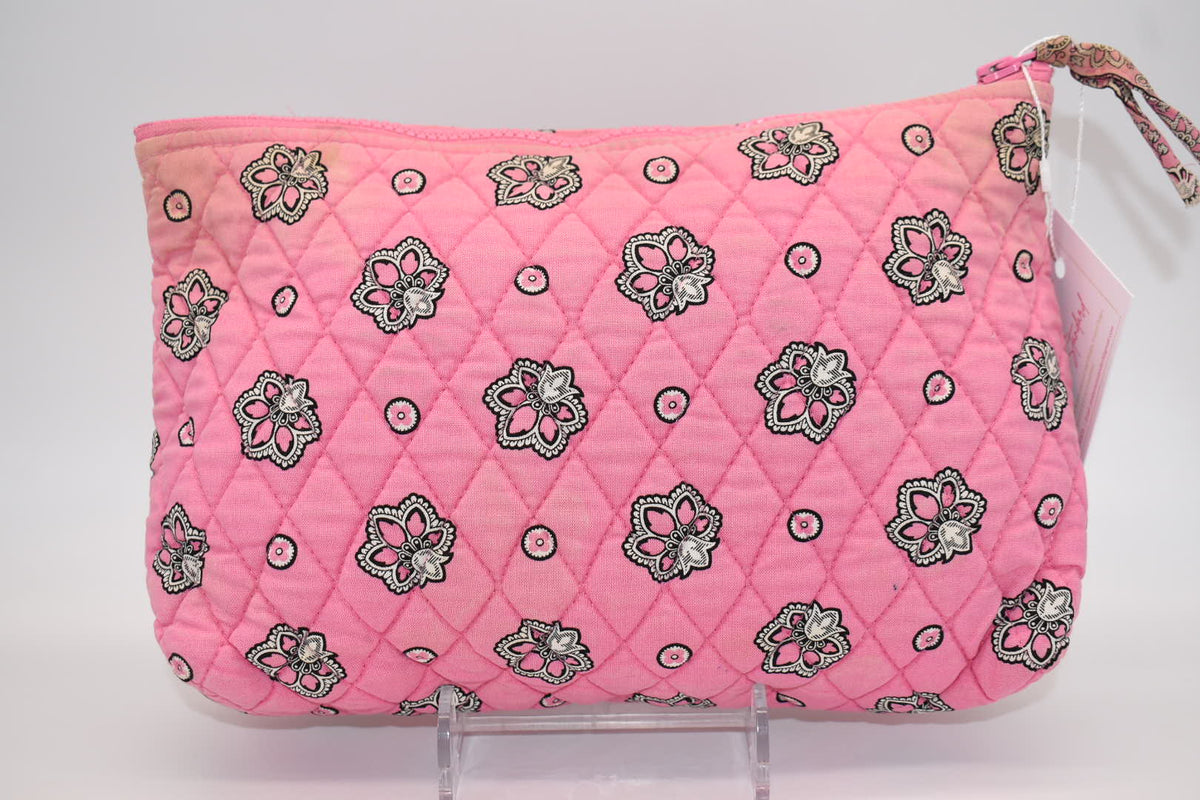 Vera Bradley XL Cosmetic Bag in "Pink Bandana" Pattern