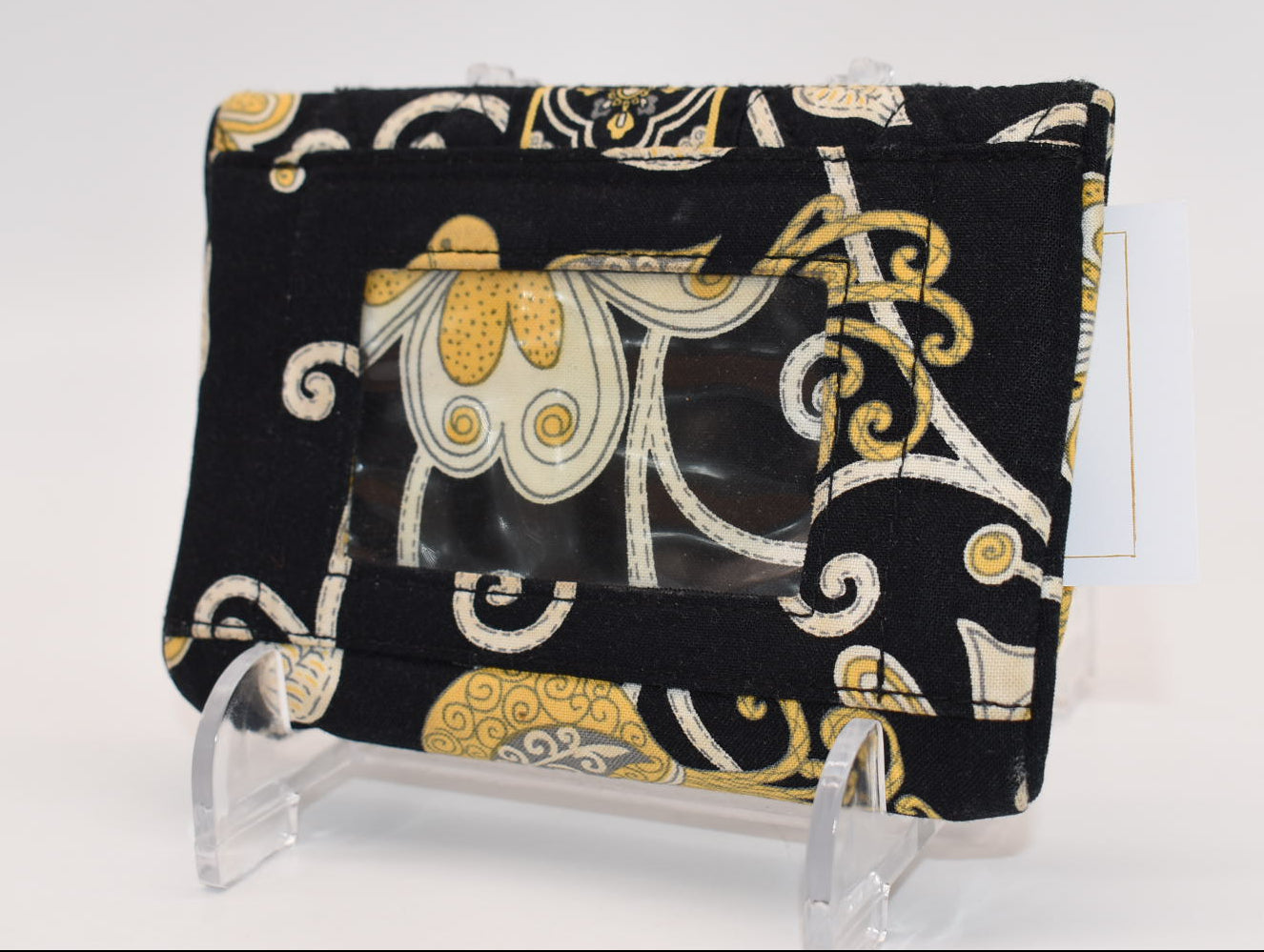 Vera Bradley "One for the Money" Bifold Wallet in Yellow Bird Pattern