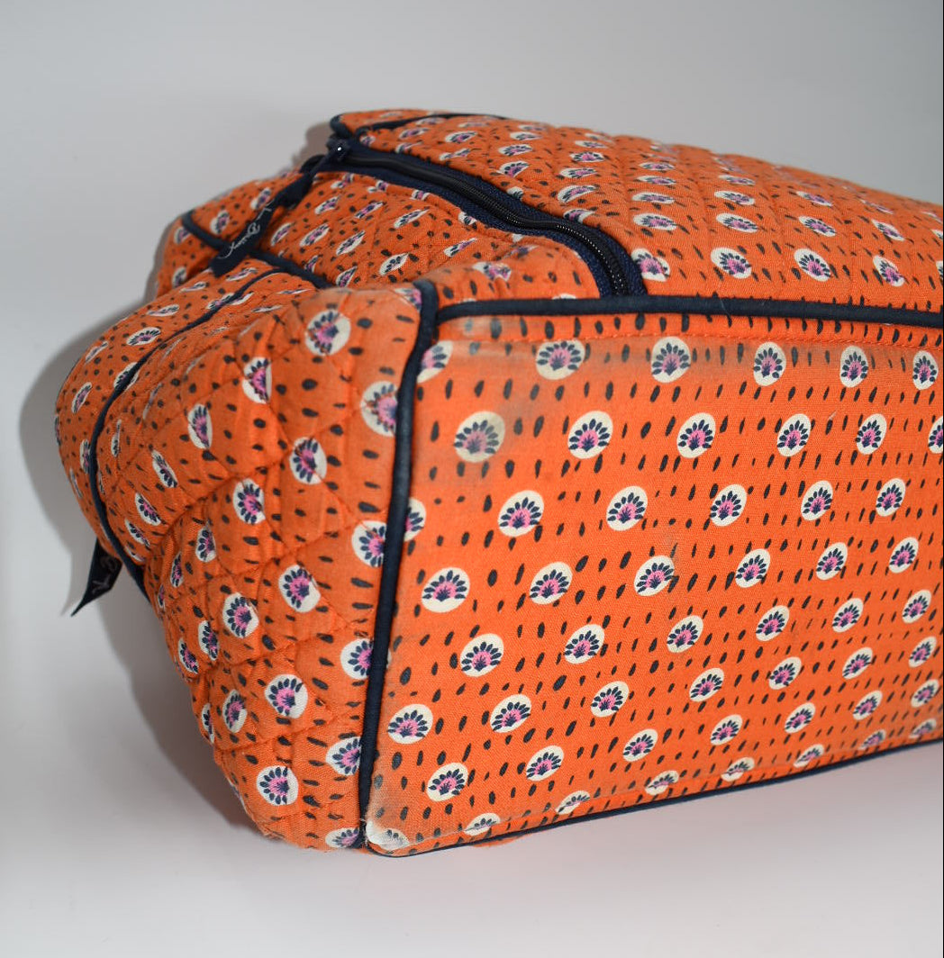Vera Bradley Make-a-Change Diaper Bag in "Rio: Rosie Orange" Pattern