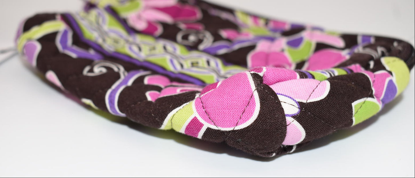 Vera Bradley Medium Cosmetic Bag in "Purple Punch" Pattern