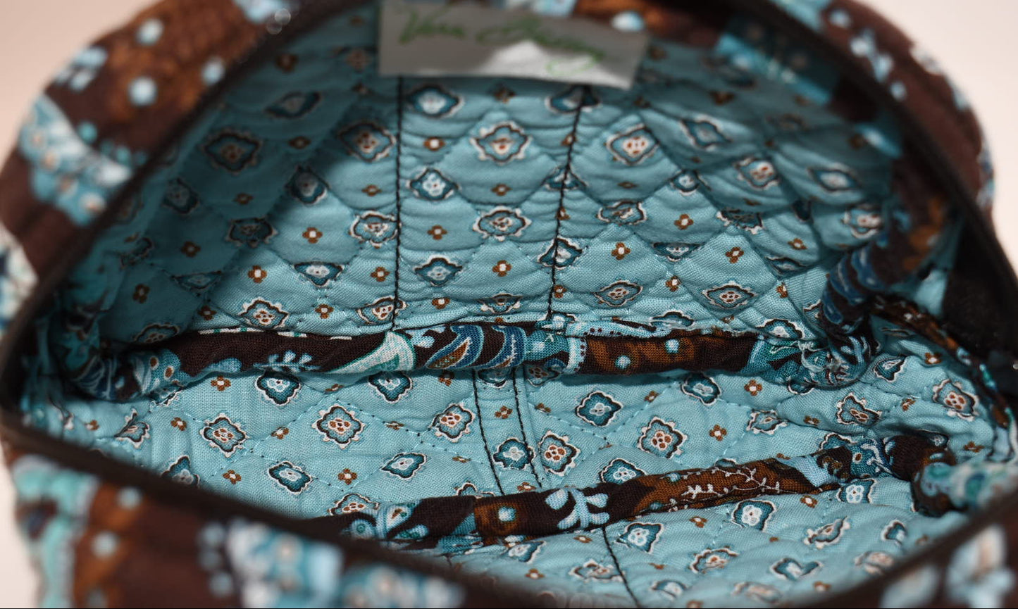 Vera Bradley Small Toiletry/Travel Tote Bag in "Java Blue" Pattern