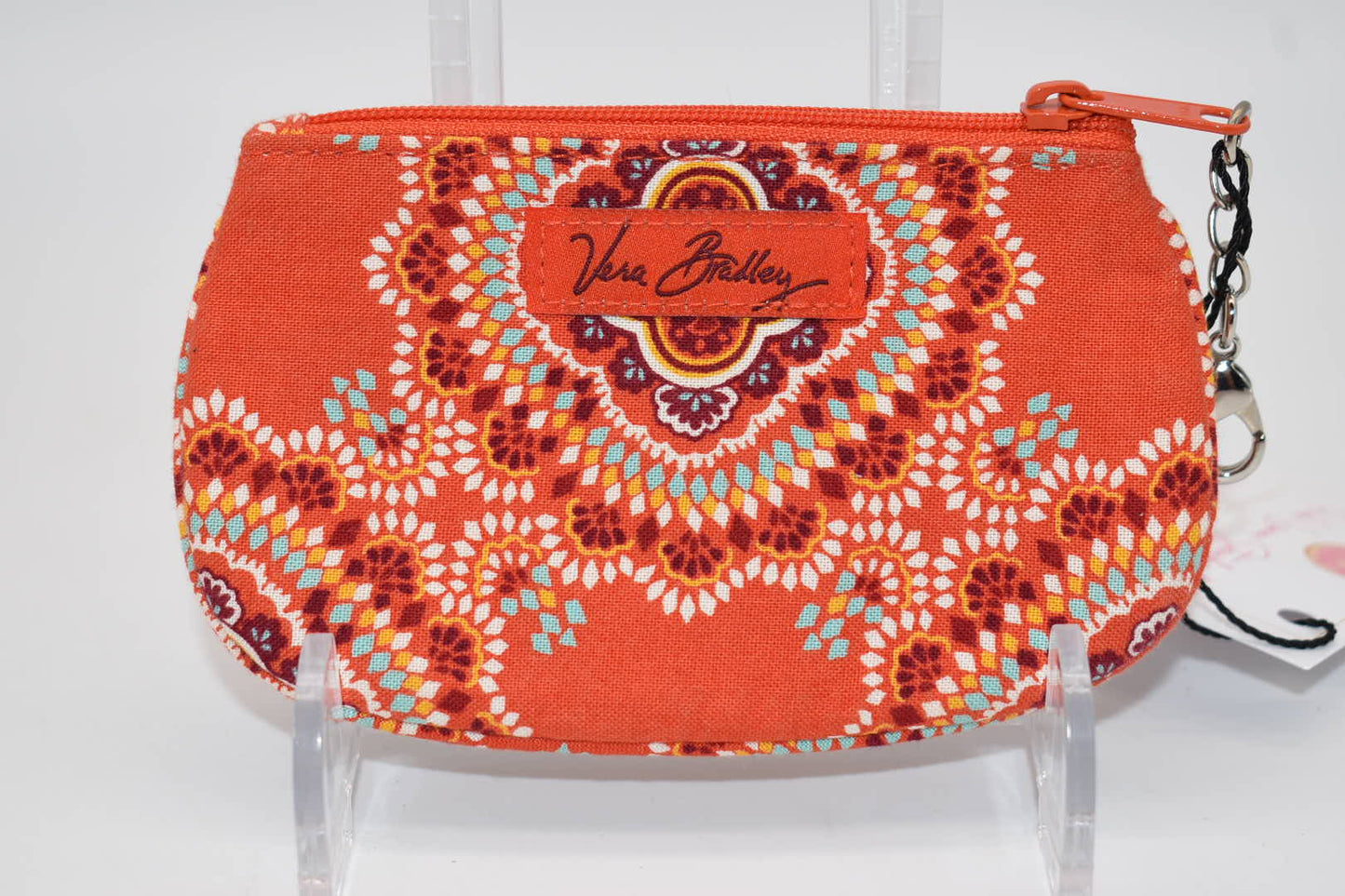 Vera Bradley Clip Zip ID Case in "Paprika" Pattern