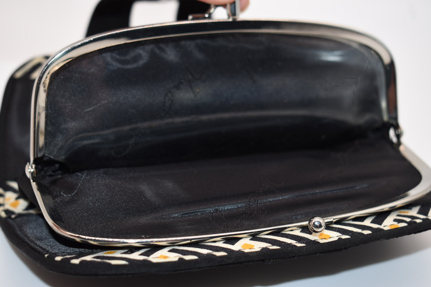 Vera Bradley Microfiber Kiss & Snap Clutch Wallet in Black