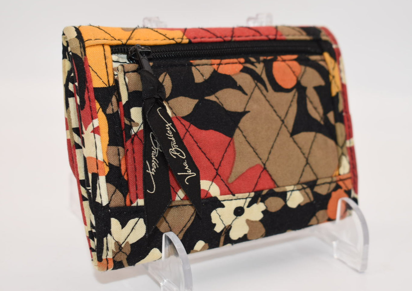 Vera Bradley Trifold Euro Wallet in "Bittersweet" Pattern