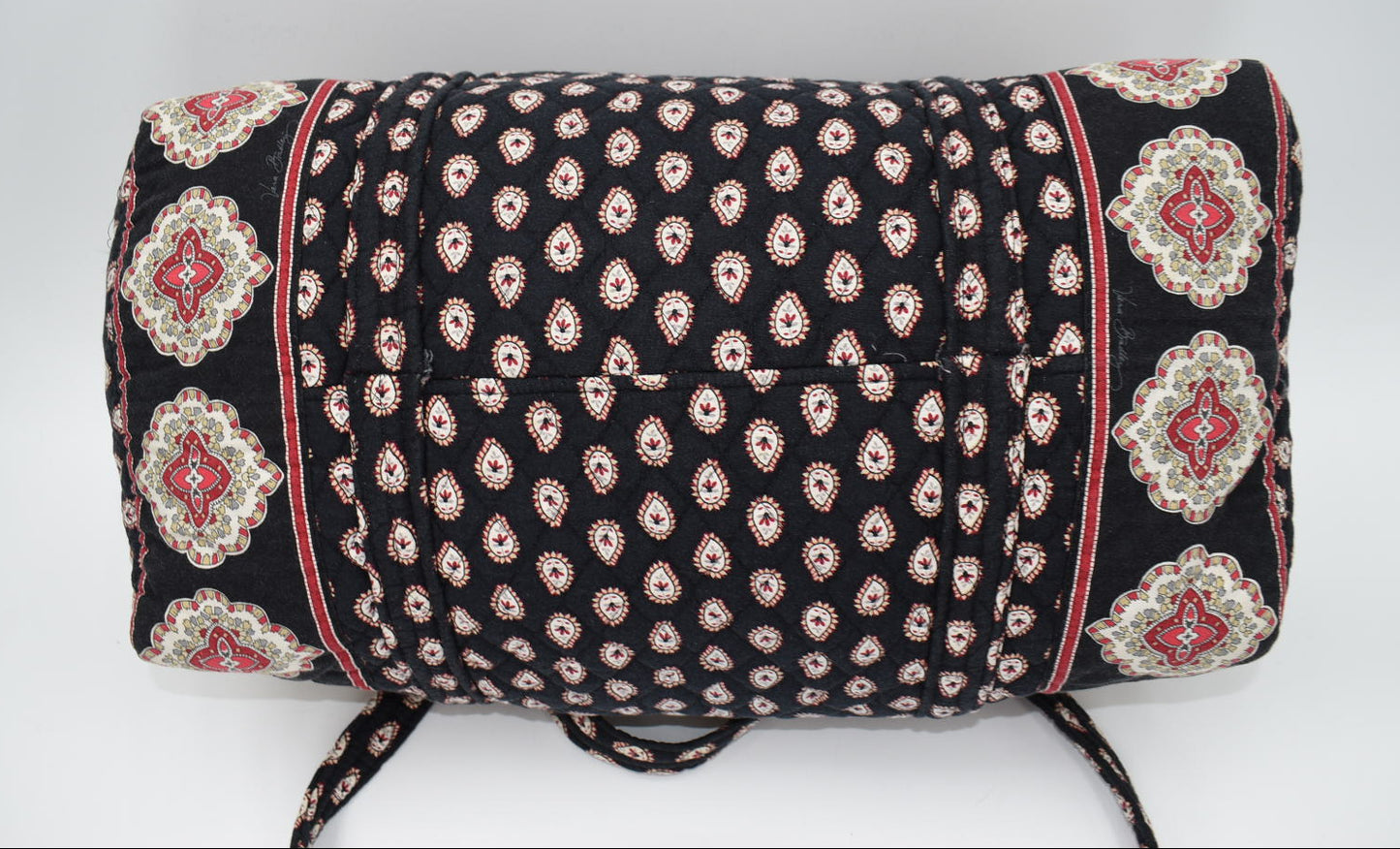 Vera Bradley Medium Duffel Bag in "Classic Black" Pattern