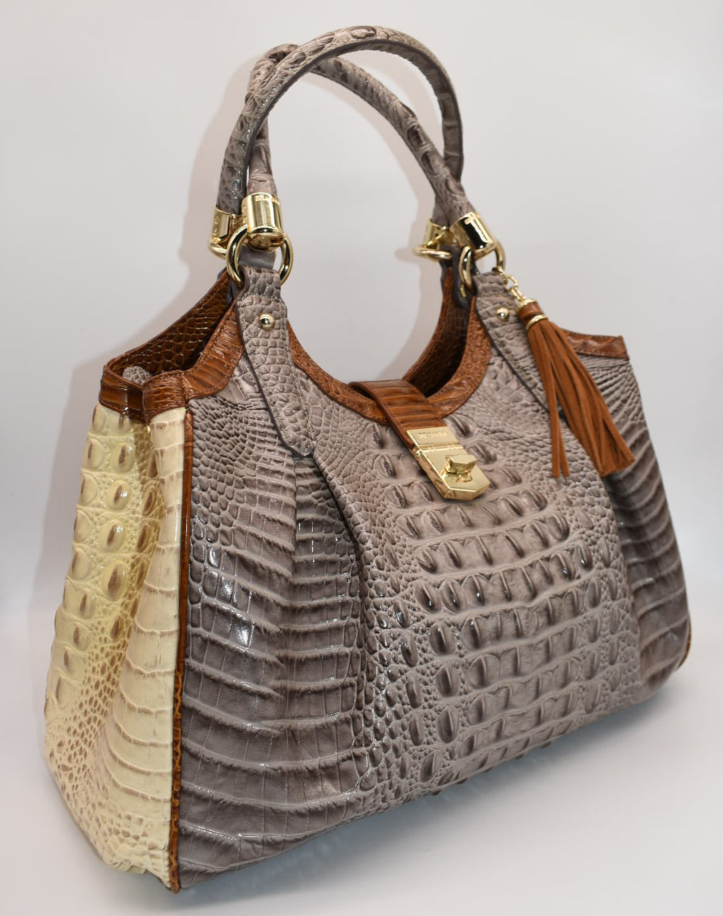 Brahmin Elisa Hobo Shoulder Bag in Tri-Color Melbourne