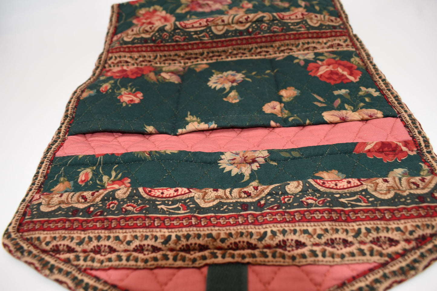 Vintage Vera Bradley Jewelry & Travel Case in "Greenbriar- 1987" Pattern